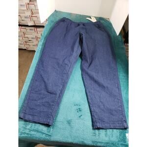 Hasting Smith Jeans 1X Women Blue Elastic Waist Stretch Mid Rise Straight NWT